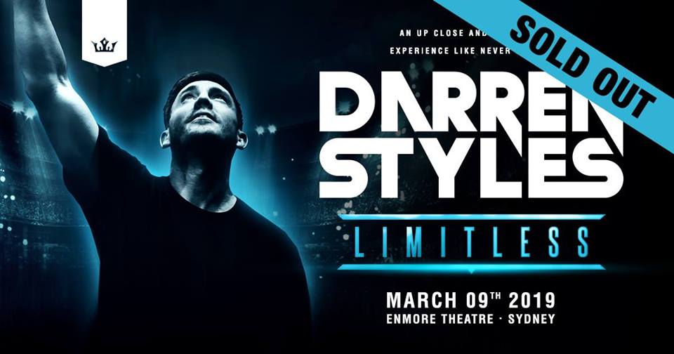 Darren Styles - Limitless - Enmore Theatre Darren Styles - Limitless - Enmore Theatre