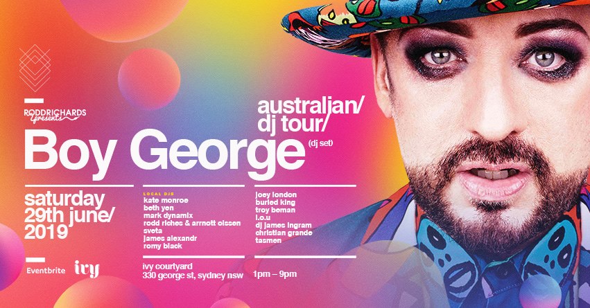 Boy George (DJ Set) Sydney Boy George (DJ Set) Sydney Australia