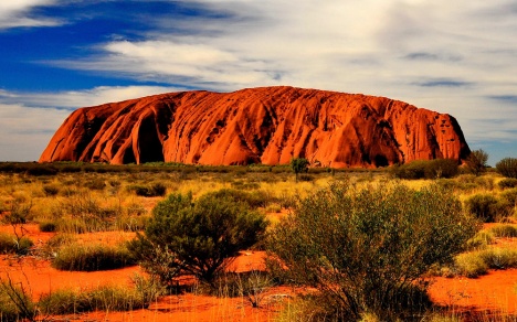 The Guys Enjoying An Awesome Sunset At Uluru Together
