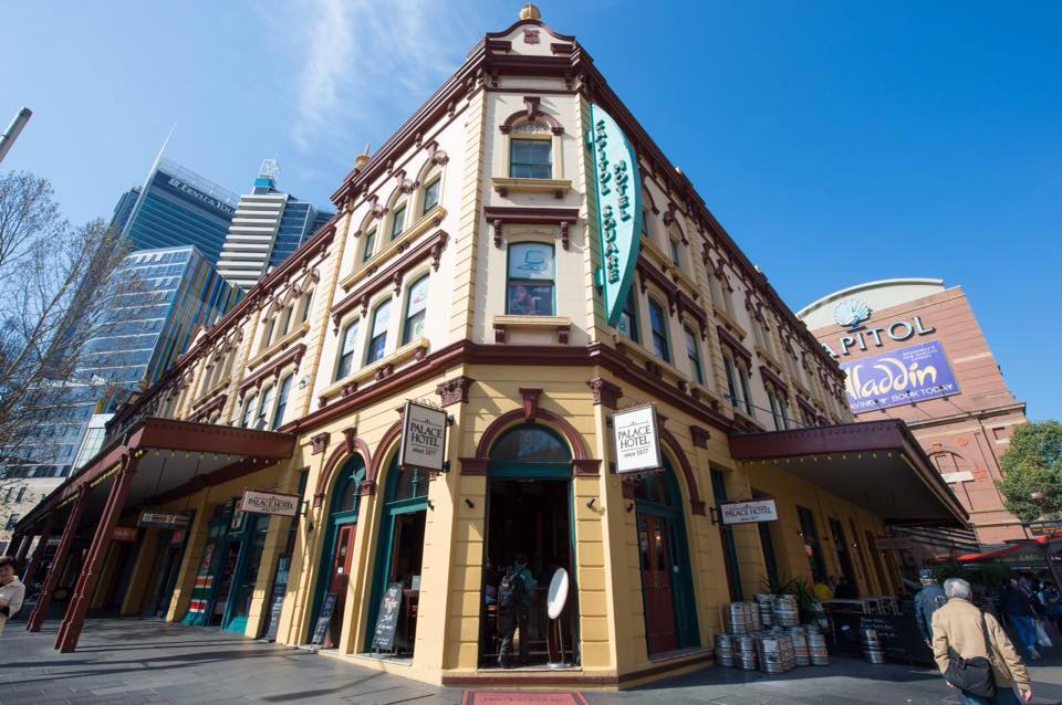 Palace hotel Sydney With 18 beers on tap plus bottled beer