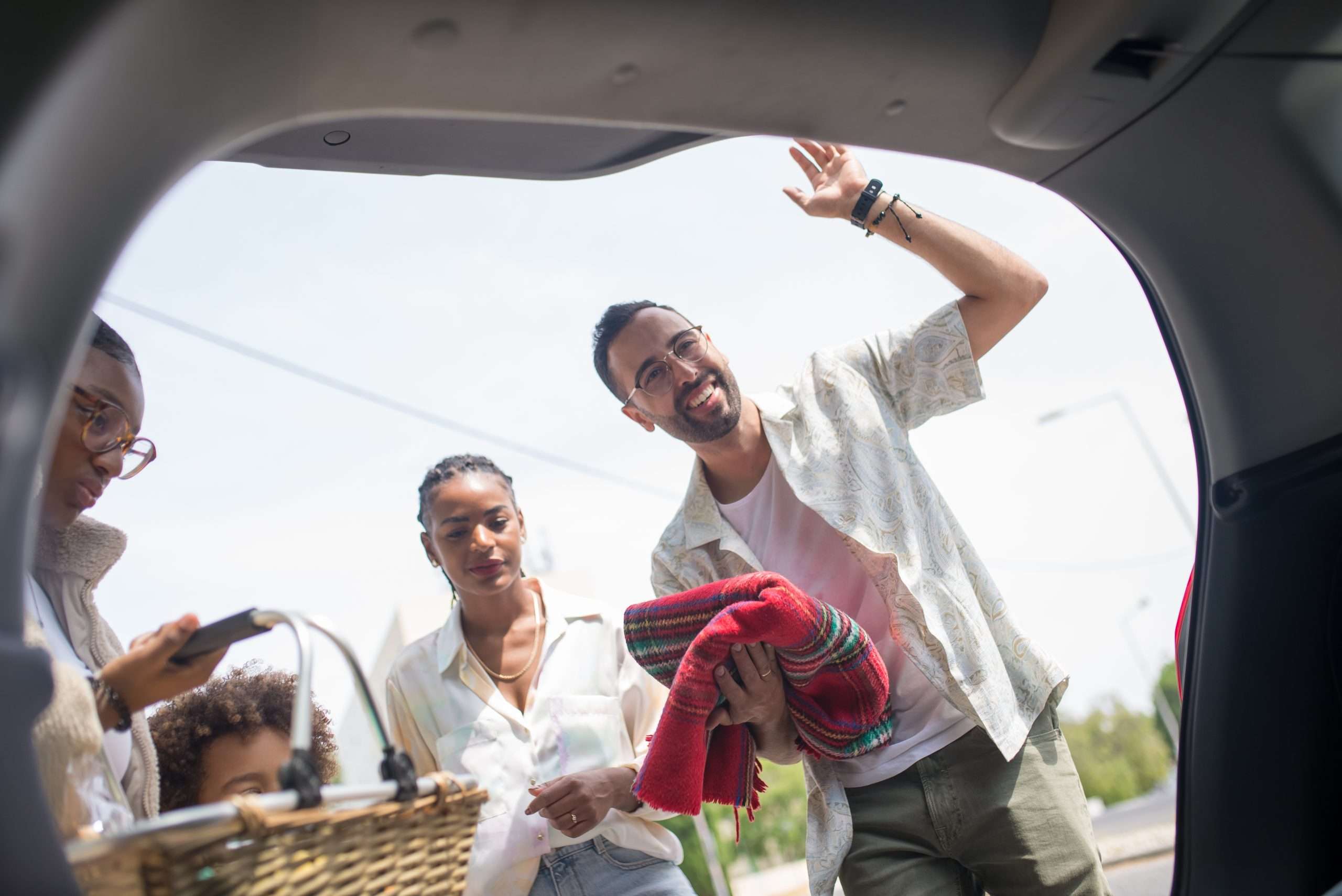 Family going on a road trip