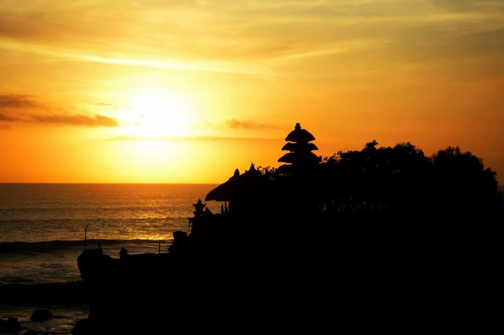 Sunset at Tanah Lot Temple