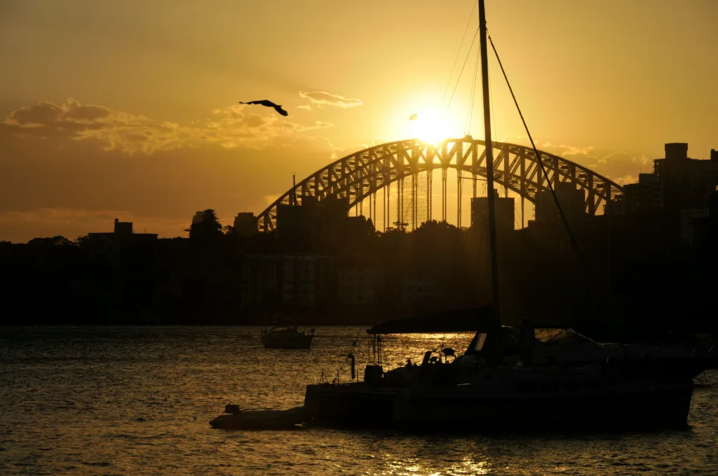 things to do at Sydney harbour: sunset sailing