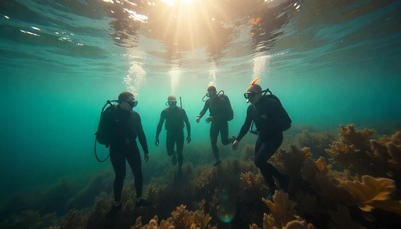 A group of snorkellers snorkelling spots near margaret river