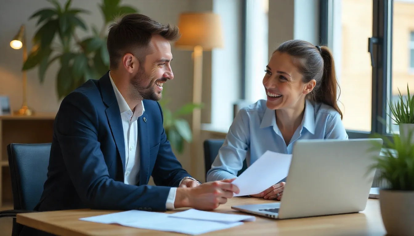 A professional Australian migration consultant in a modern office setting australian sponsored visas