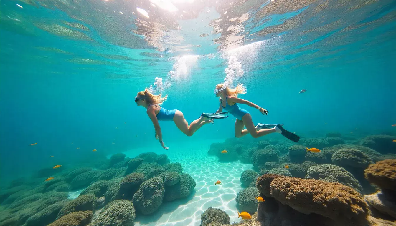 Underwater view of The Basin, Rottnest Island, WA snorkelling spots near mandurah