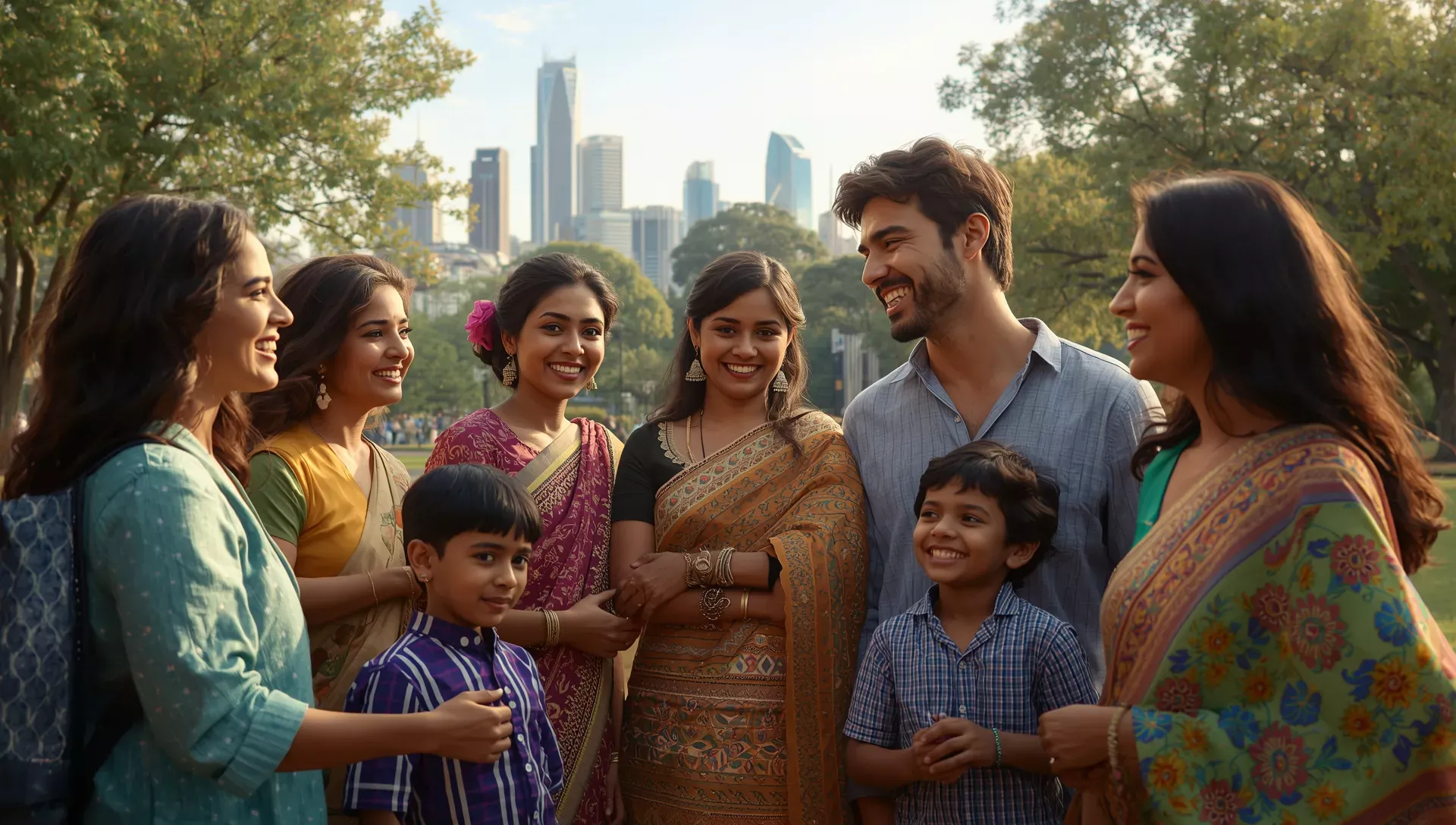 A vibrant group of Indian Australians indian australians